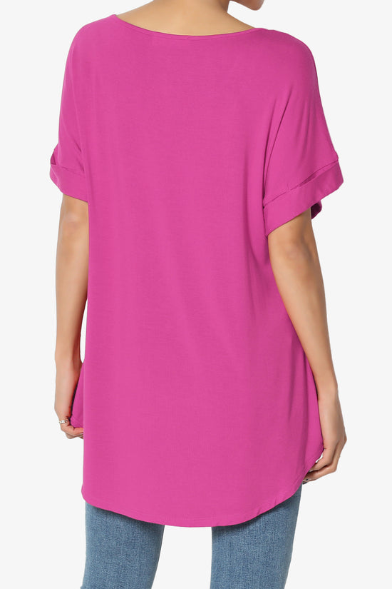 Tracey Wide V-Neck Jersey Top PLUS