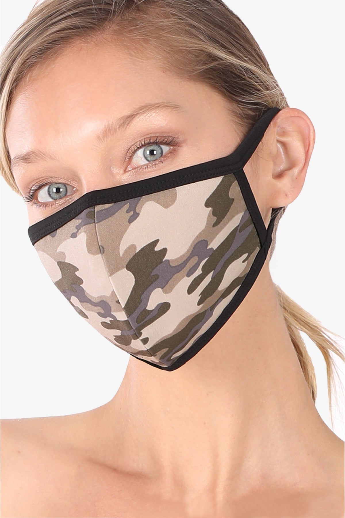3 PACK Washable Cotton MASK With Lining Camouflage