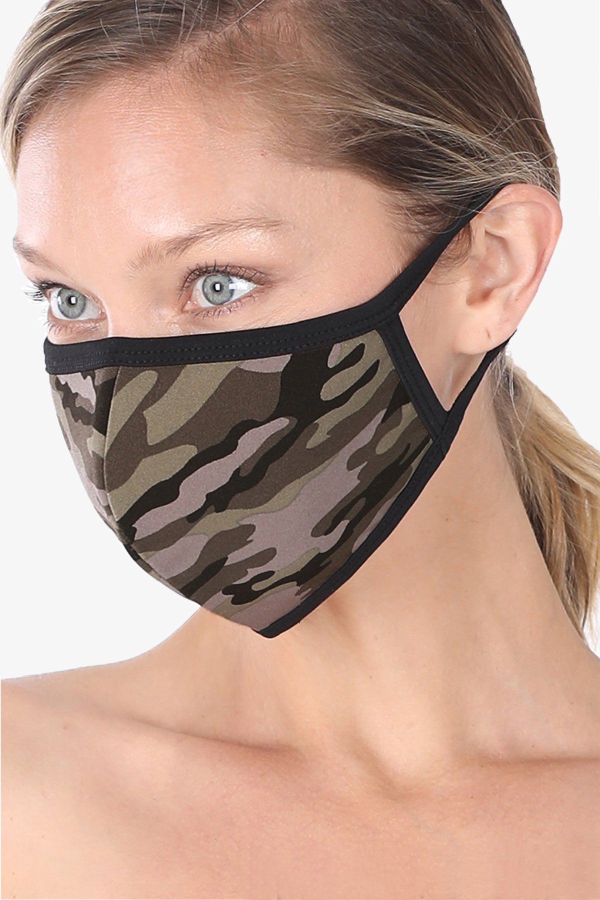 3 PACK Washable Cotton MASK With Lining Camouflage