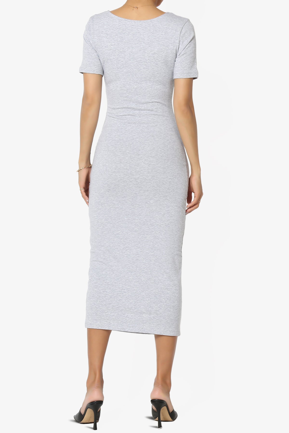 Load image into Gallery viewer, Fontella Short Sleeve Square Neck Bodycon Dress

