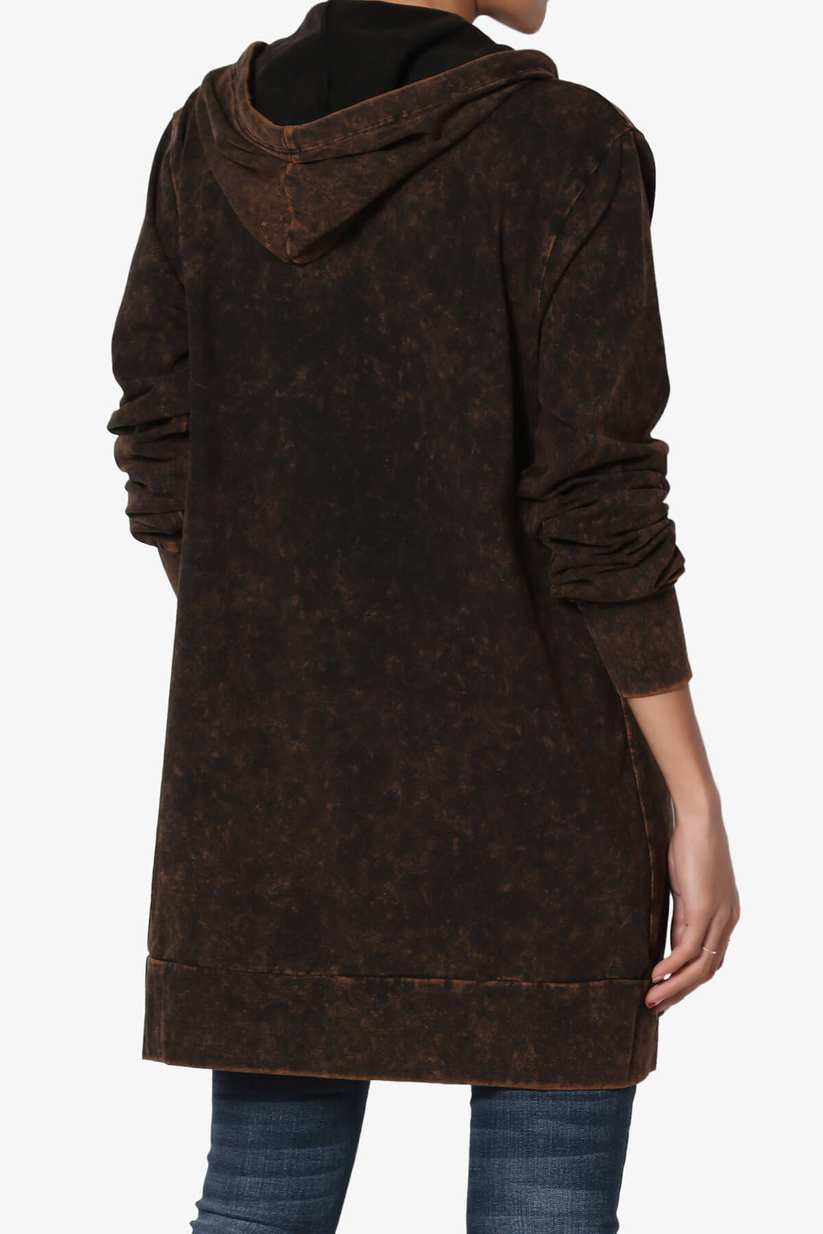 Load image into Gallery viewer, Trophy Acid Wash Hoodie Tunic BROWN_2
