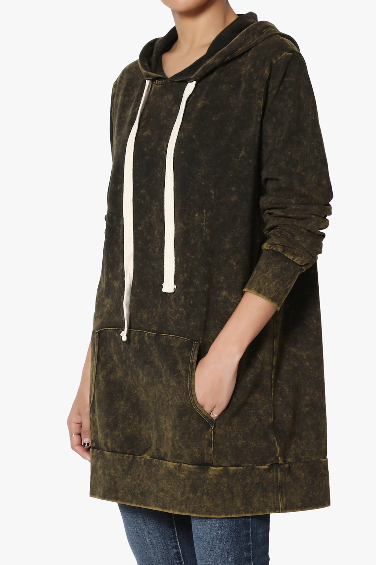 Load image into Gallery viewer, Trophy Acid Wash Hoodie Tunic
