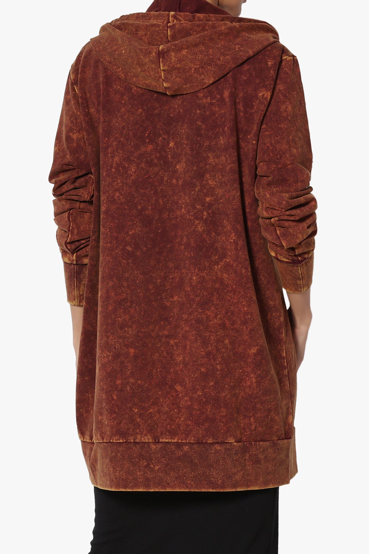 Load image into Gallery viewer, Trophy Acid Wash Hoodie Tunic RUST_2
