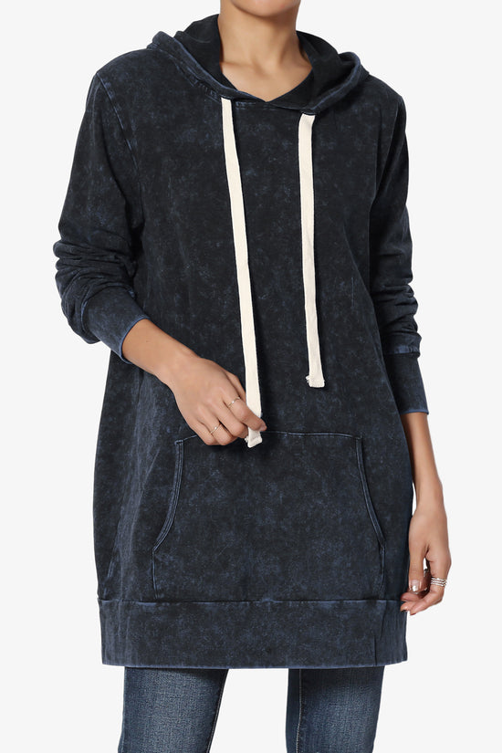 Load image into Gallery viewer, Trophy Acid Wash Hoodie Tunic SAPPHIRE_1
