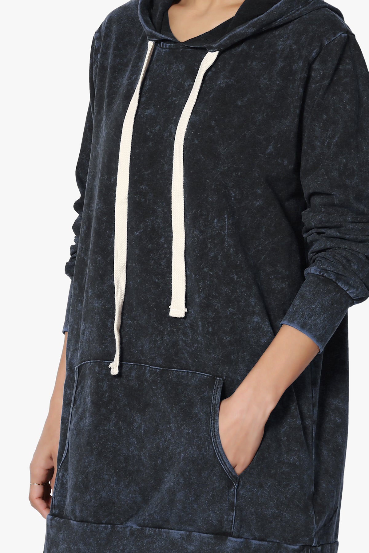 Load image into Gallery viewer, Trophy Acid Wash Hoodie Tunic SAPPHIRE_5
