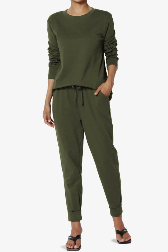 Load image into Gallery viewer, Gibbs Long Sleeve T-Shirt &amp;amp; Jogger Set OLIVE_1

