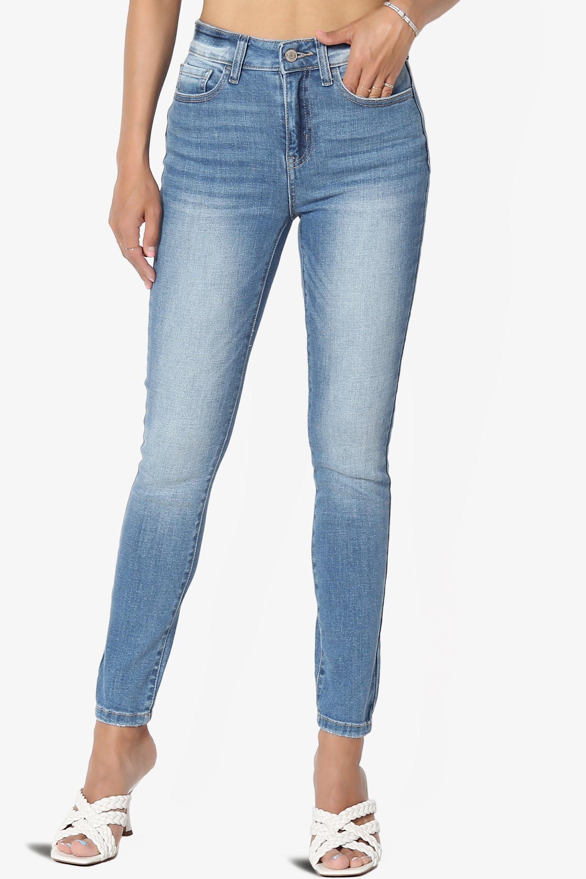 Louella High Rise Stretch Skinny Jeans in Medium