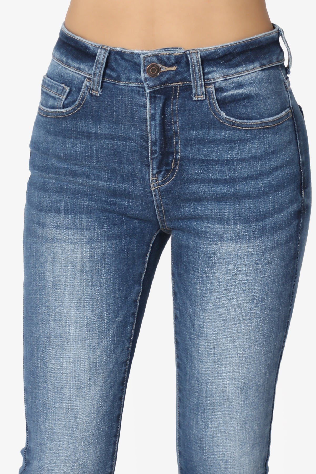 Pastry Washed High Rise Flared Jeans in Dark