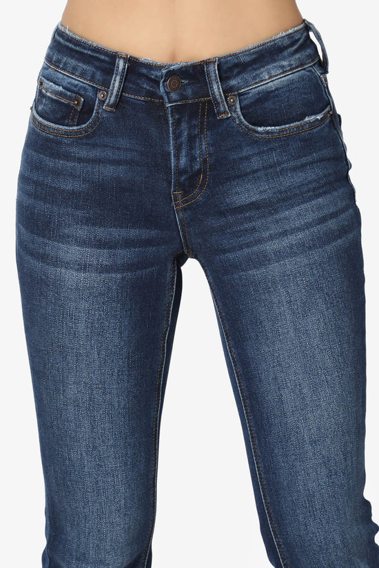 Load image into Gallery viewer, Swan Mid Rise Stretch Denim Bootcut Jeans DARK_5
