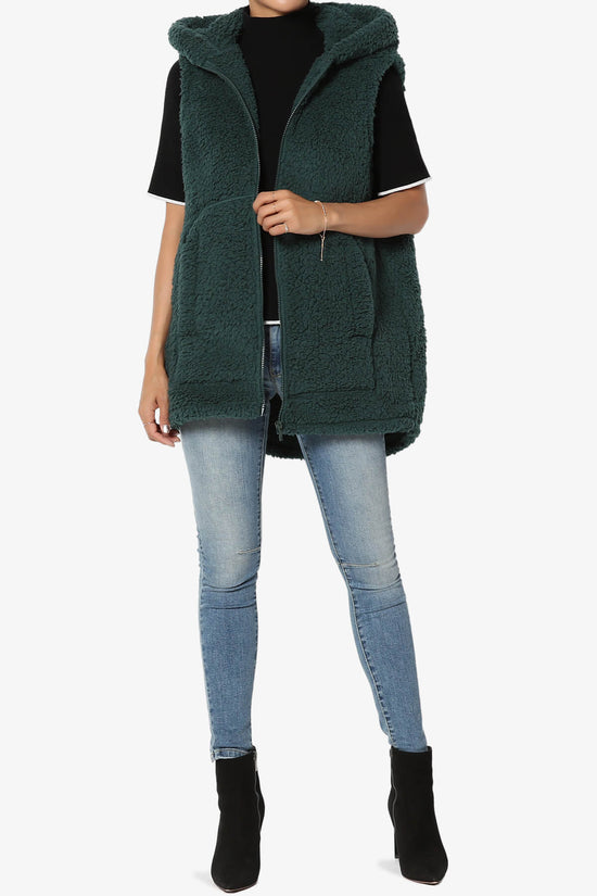 Load image into Gallery viewer, Vesa Soft Fleece Sherpa Hooded Vest PLUS
