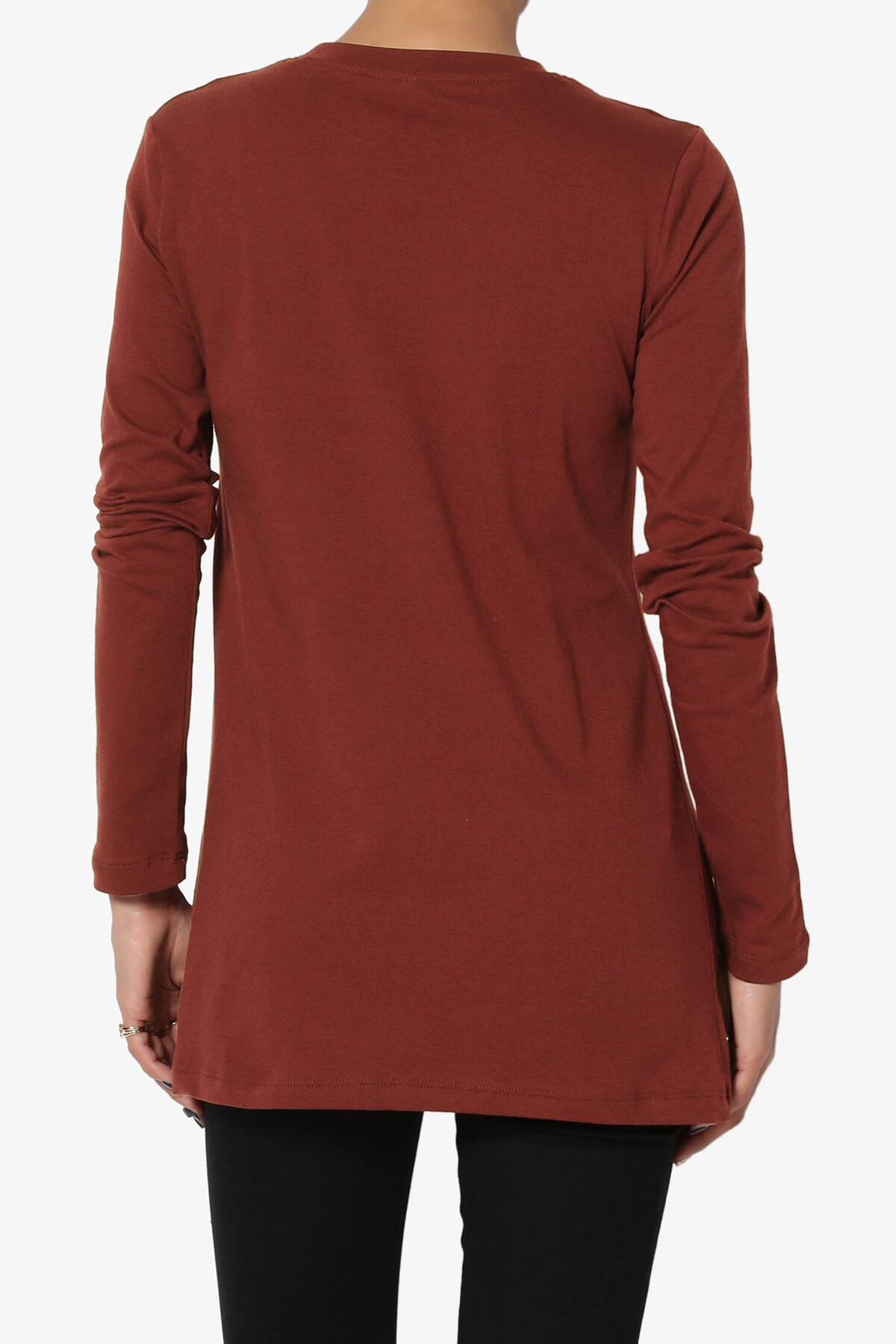Load image into Gallery viewer, Lasso Cotton Crew Neck Long Sleeve T-Shirt BRICK_2
