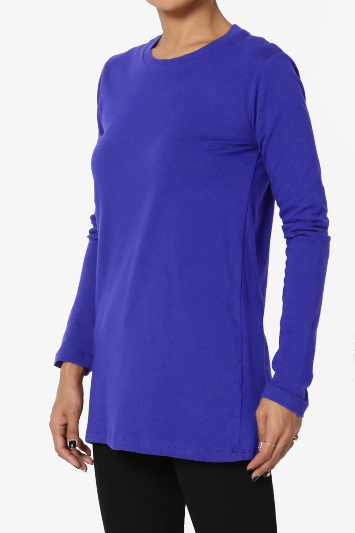 Load image into Gallery viewer, Lasso Cotton Crew Neck Long Sleeve T-Shirt BRIGHT BLUE_3
