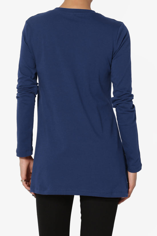 Load image into Gallery viewer, Lasso Cotton Crew Neck Long Sleeve T-Shirt LIGHT NAVY_2
