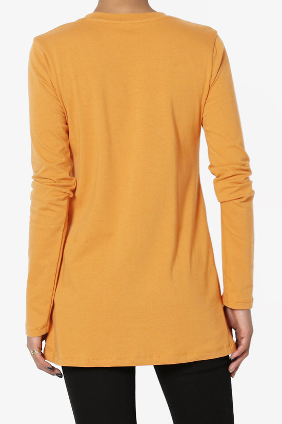 Load image into Gallery viewer, Lasso Cotton Crew Neck Long Sleeve T-Shirt MUSTARD_2
