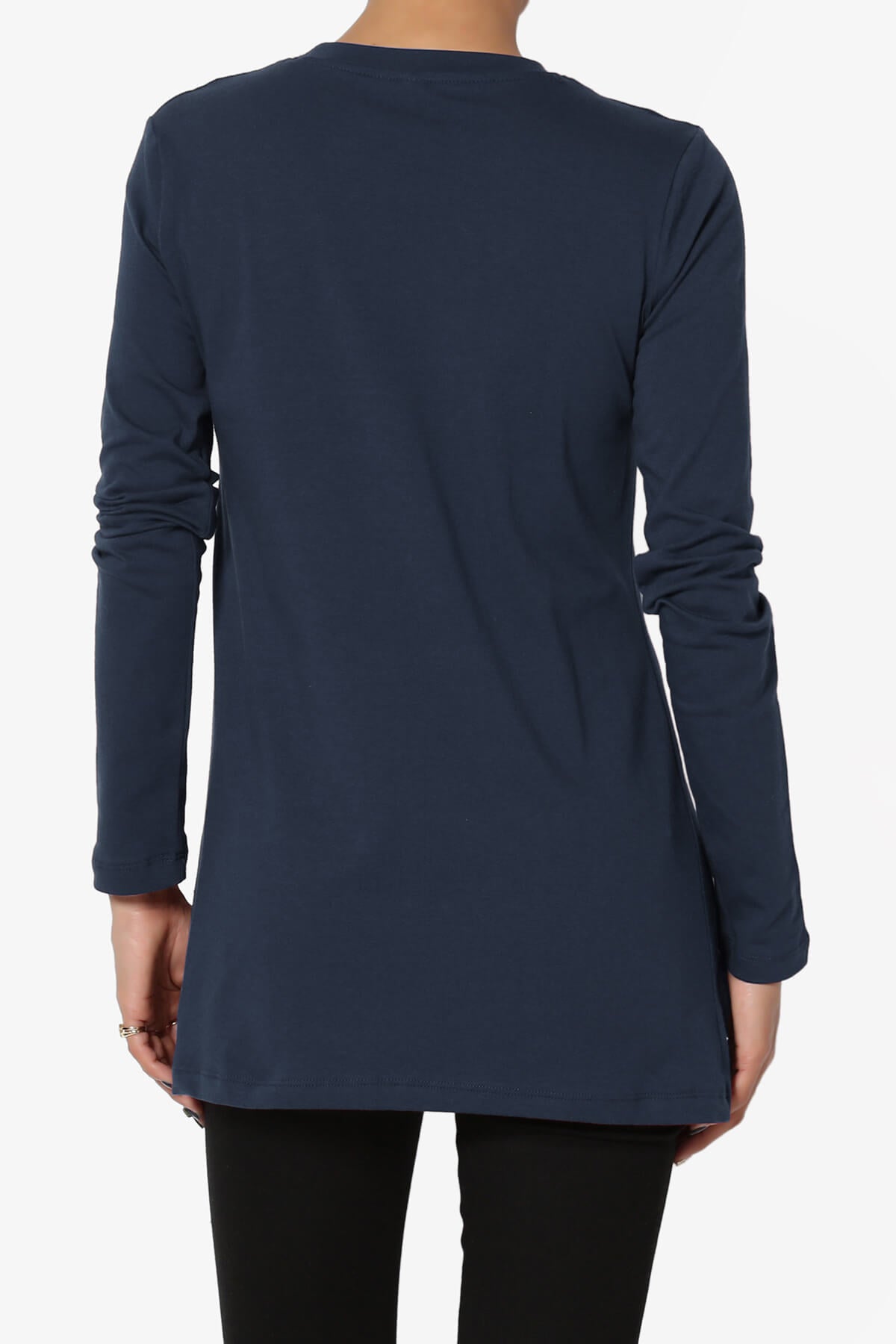 Load image into Gallery viewer, Lasso Cotton Crew Neck Long Sleeve T-Shirt NAVY_2
