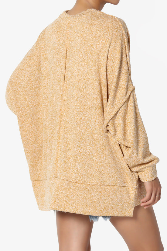 Forge Melange Knit Hi-Low Pocket Sweater