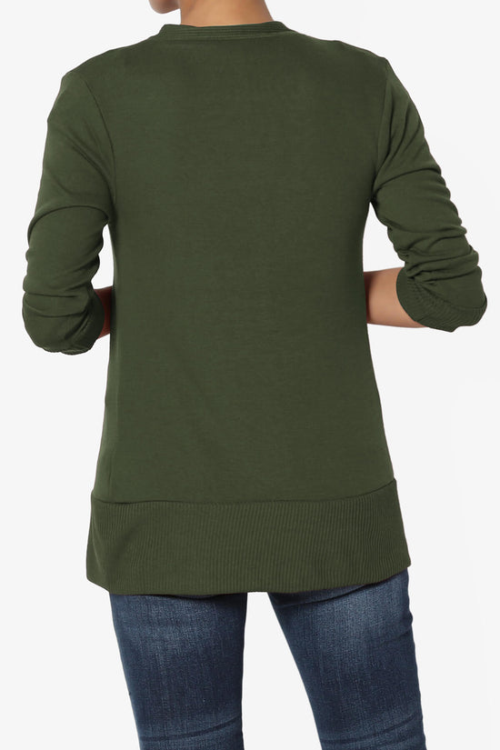 Load image into Gallery viewer, Braeden Snap Button 3/4 Sleeve Cardigan ARMY GREEN_2
