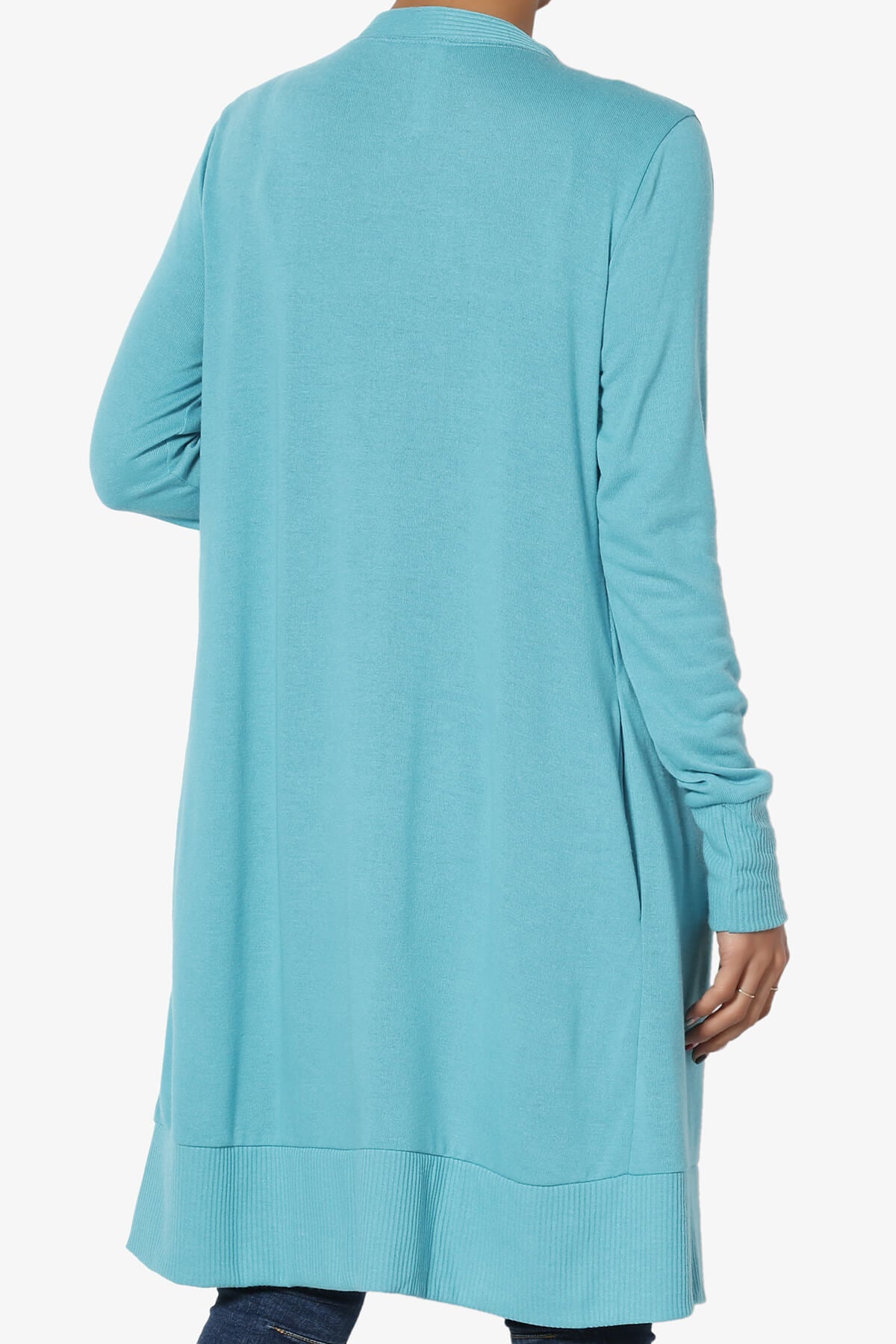 Load image into Gallery viewer, Braeden Snap Button Long Cardigan MILKY BLUE_2
