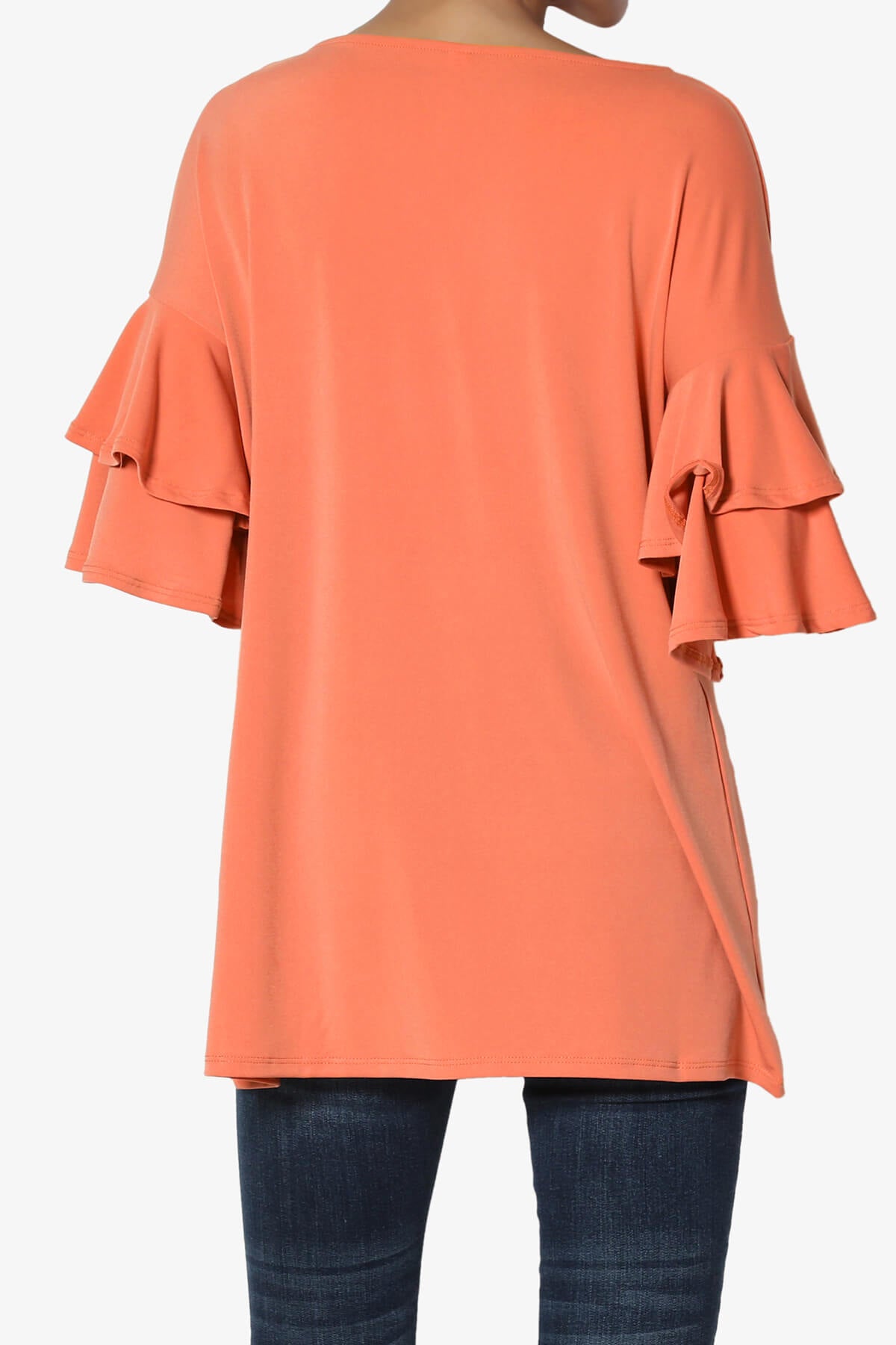 Load image into Gallery viewer, Omere Tiered Bell Sleeve Blouse ASH COPPER_2
