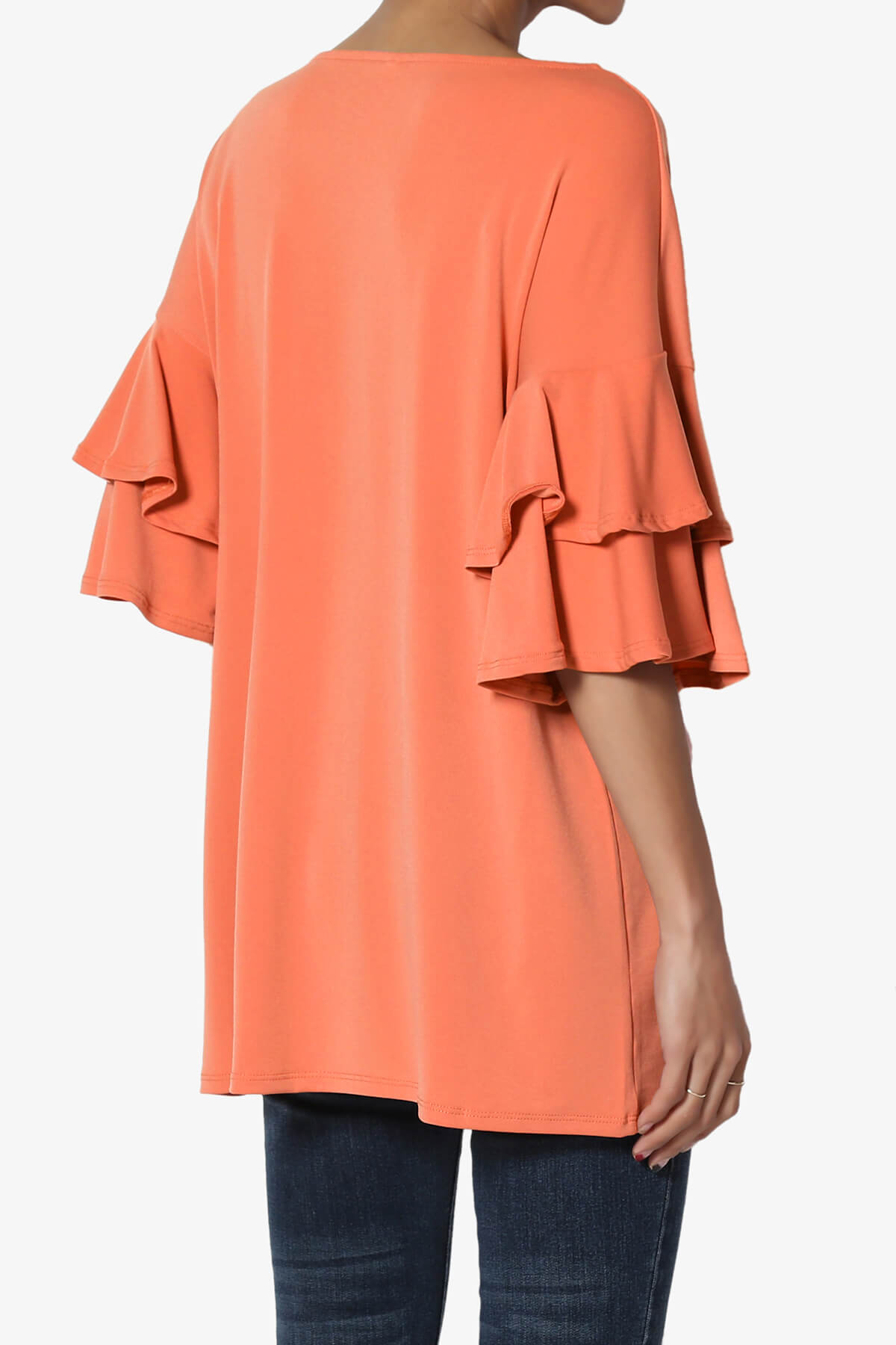Omere Tiered Bell Sleeve Blouse ASH COPPER_4