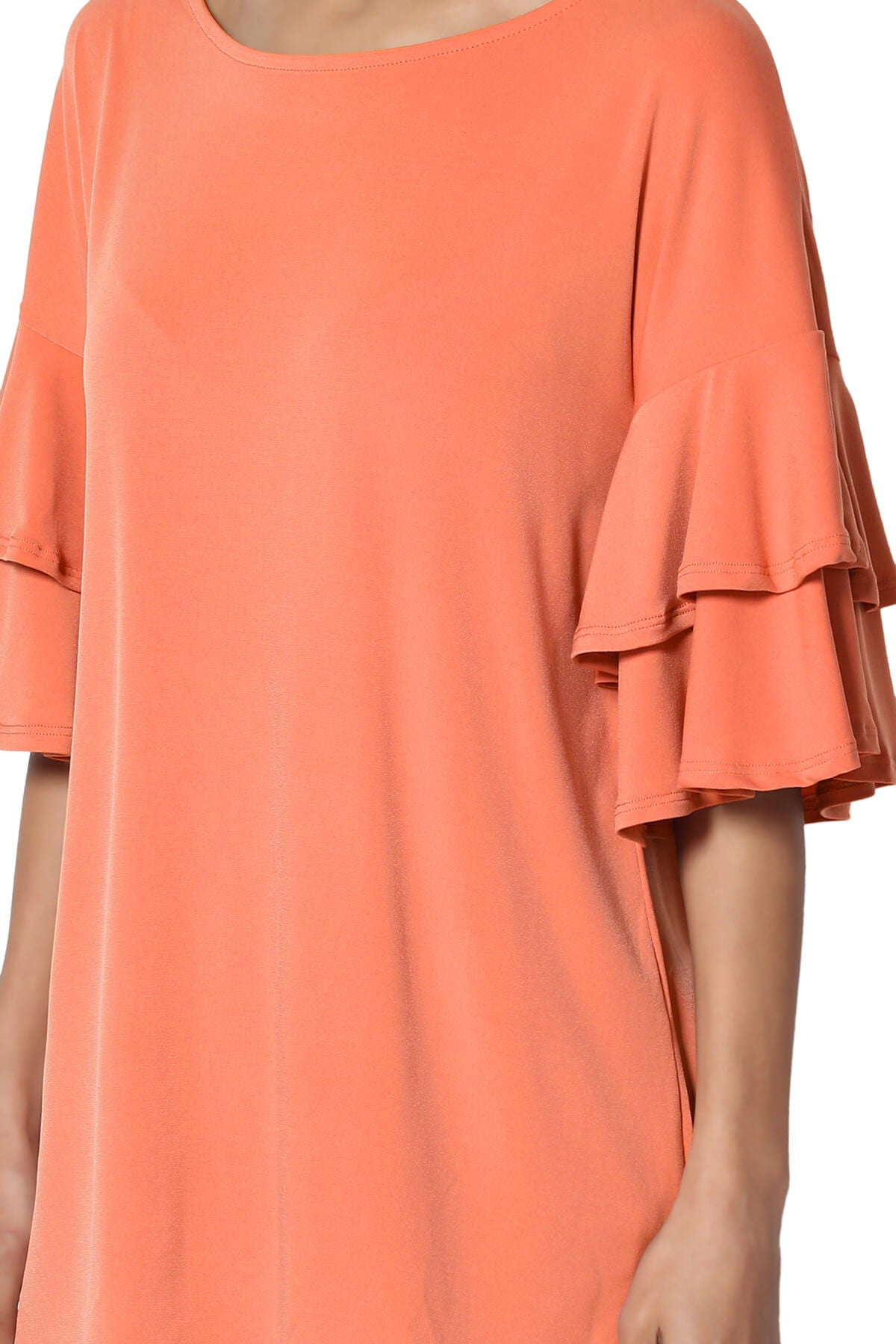 Omere Tiered Bell Sleeve Blouse ASH COPPER_5