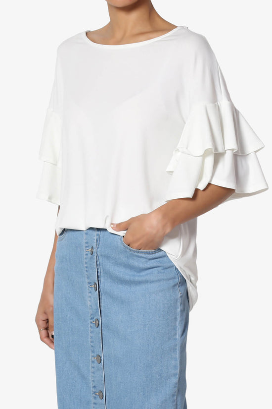 Load image into Gallery viewer, Omere Tiered Bell Sleeve Blouse IVORY_3
