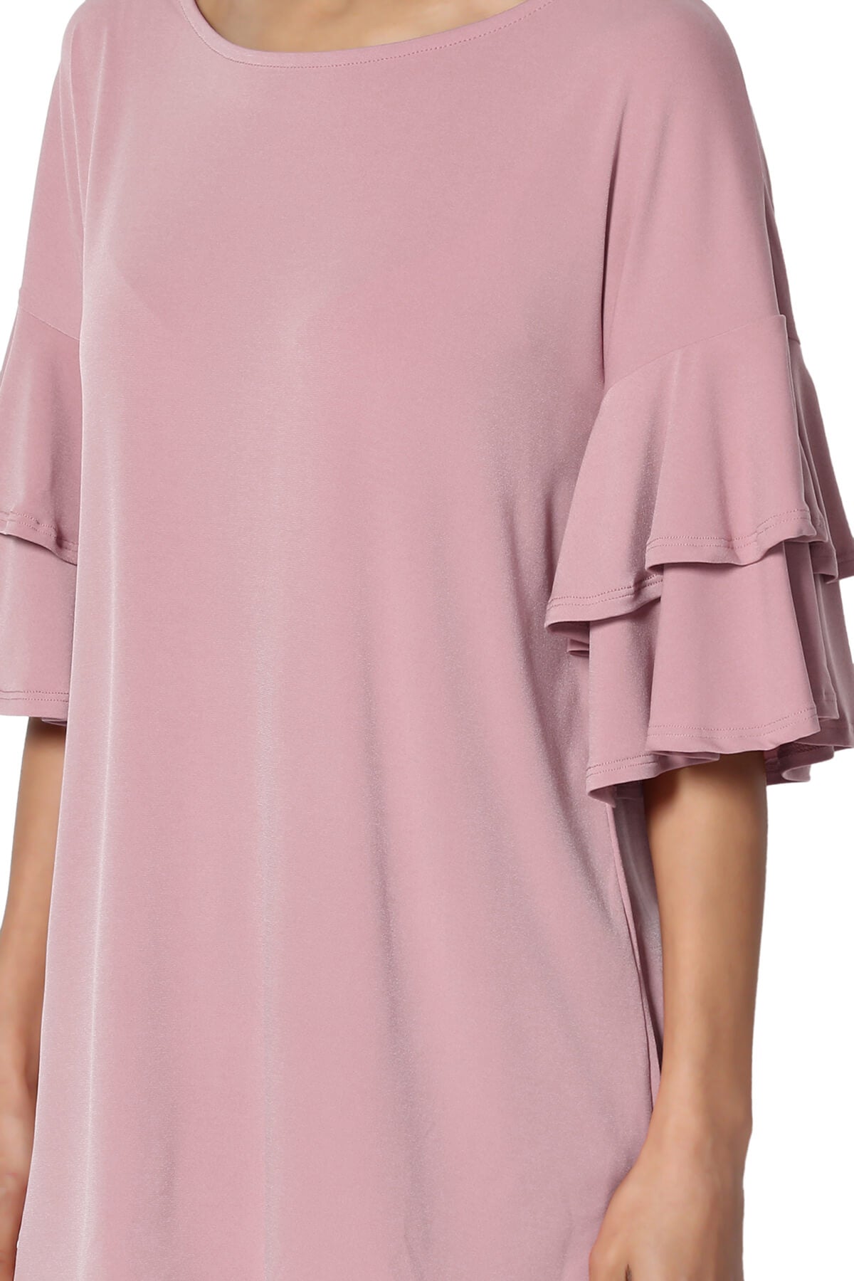 Omere Tiered Bell Sleeve Blouse LIGHT ROSE_5