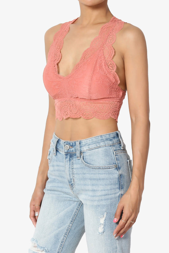 Load image into Gallery viewer, Adrienne Lace Padded Bralette ASH ROSE_3
