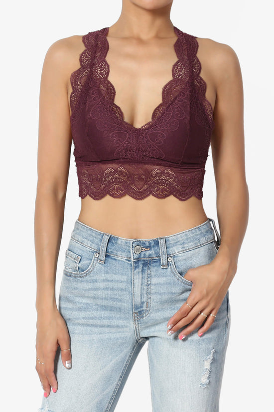 Load image into Gallery viewer, Adrienne Lace Padded Bralette DUSTY PLUM_1
