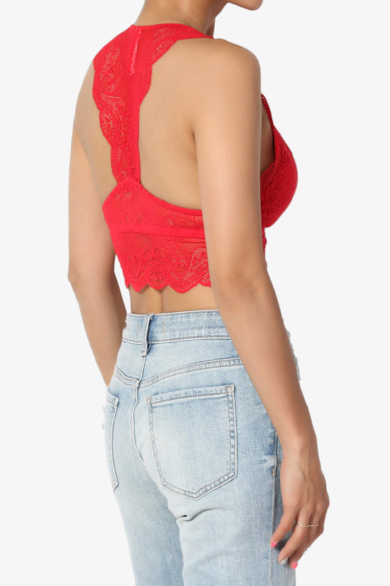 Adrienne Lace Padded Bralette RED_4