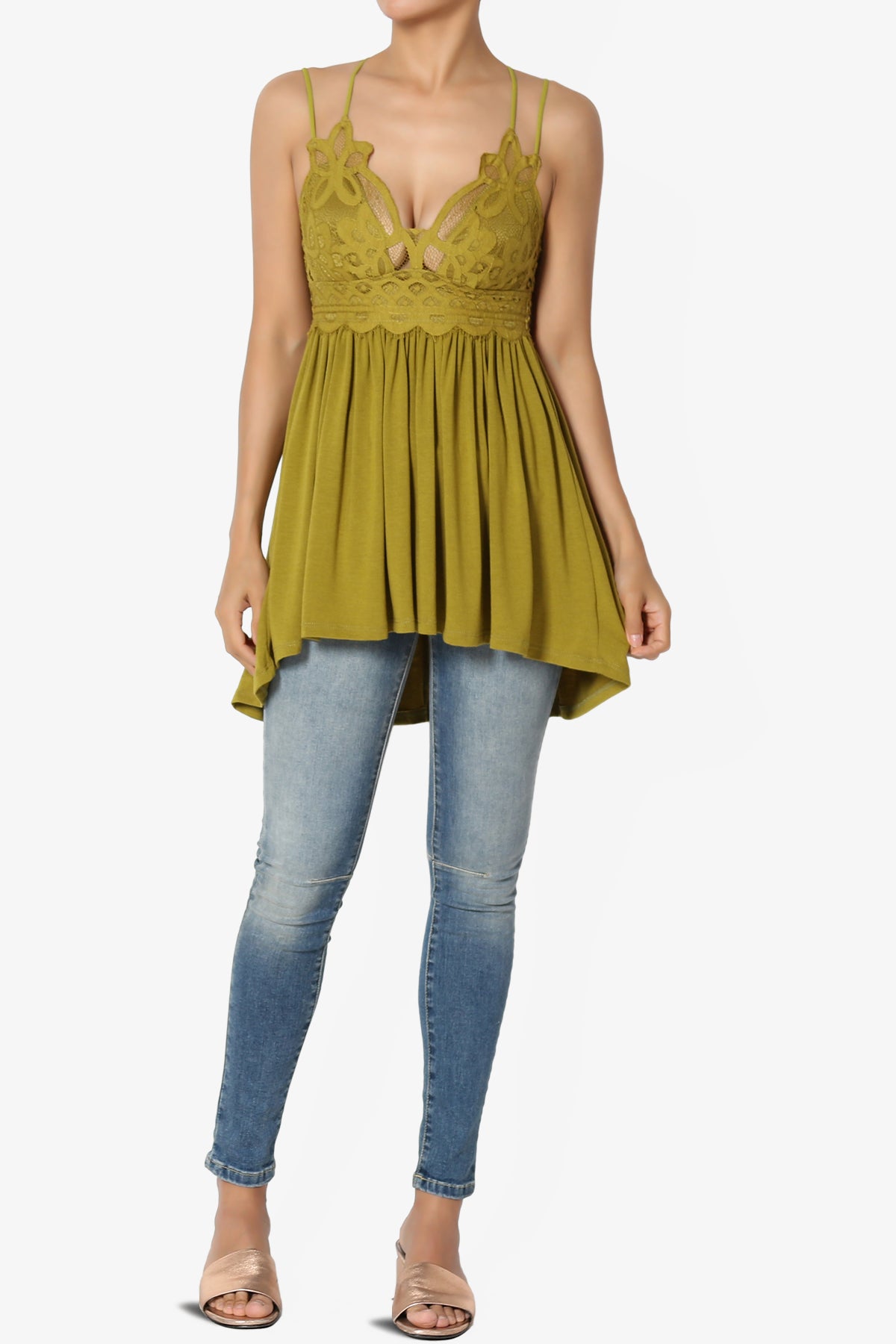 Lynden Crochet Lace Jersey Tunic Cami PLUS