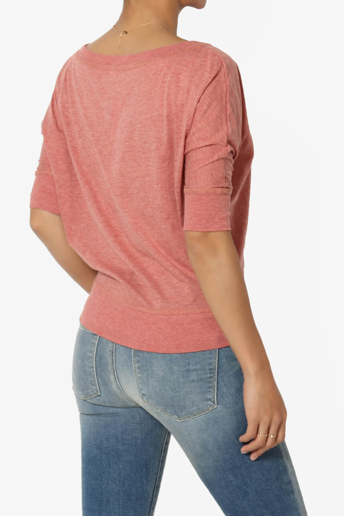 Load image into Gallery viewer, Charlotte Dolman Short Sleeve T-Shirt SALMON_4
