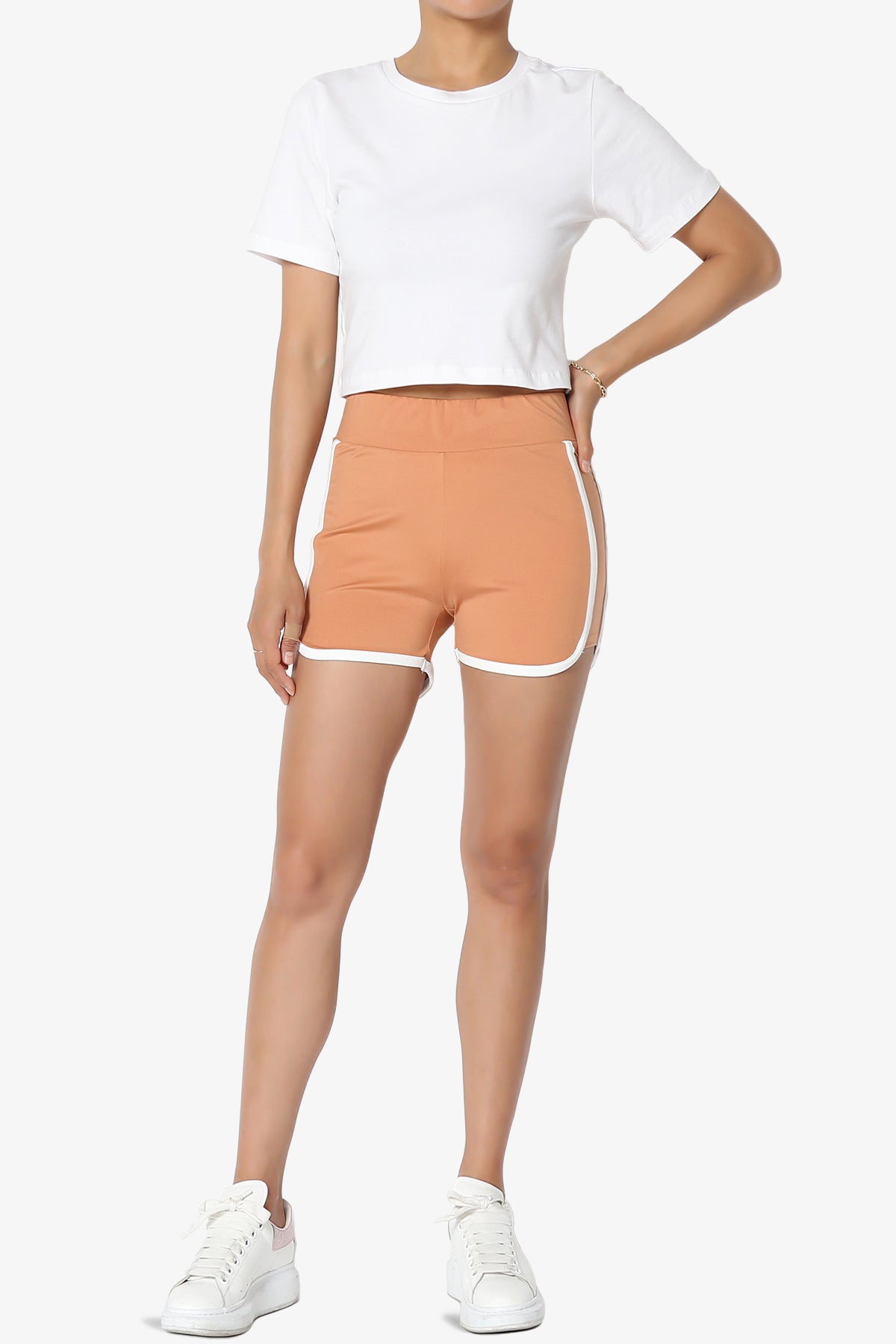 Load image into Gallery viewer, Dovie Athletic Contrast Trim Dolpin Shorts
