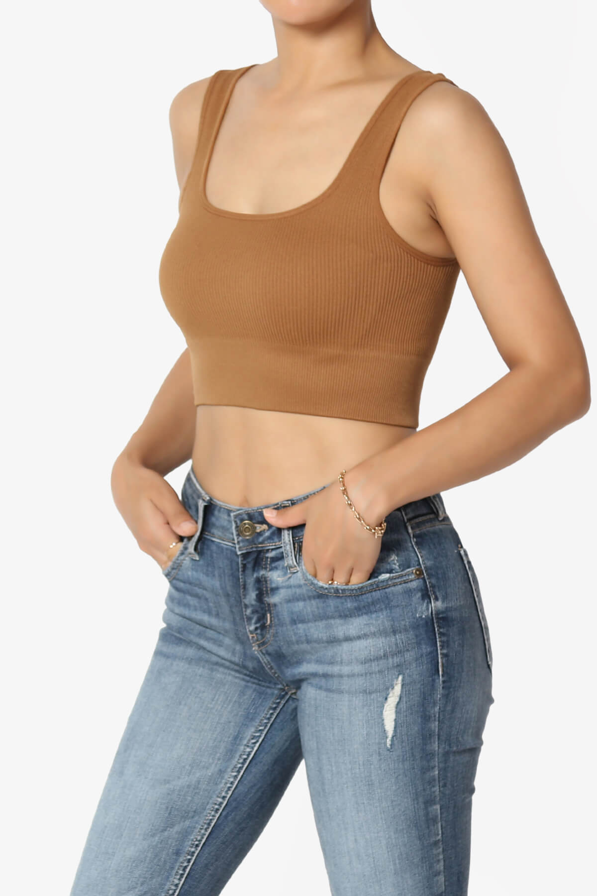 PACT Ribbed Bra Top