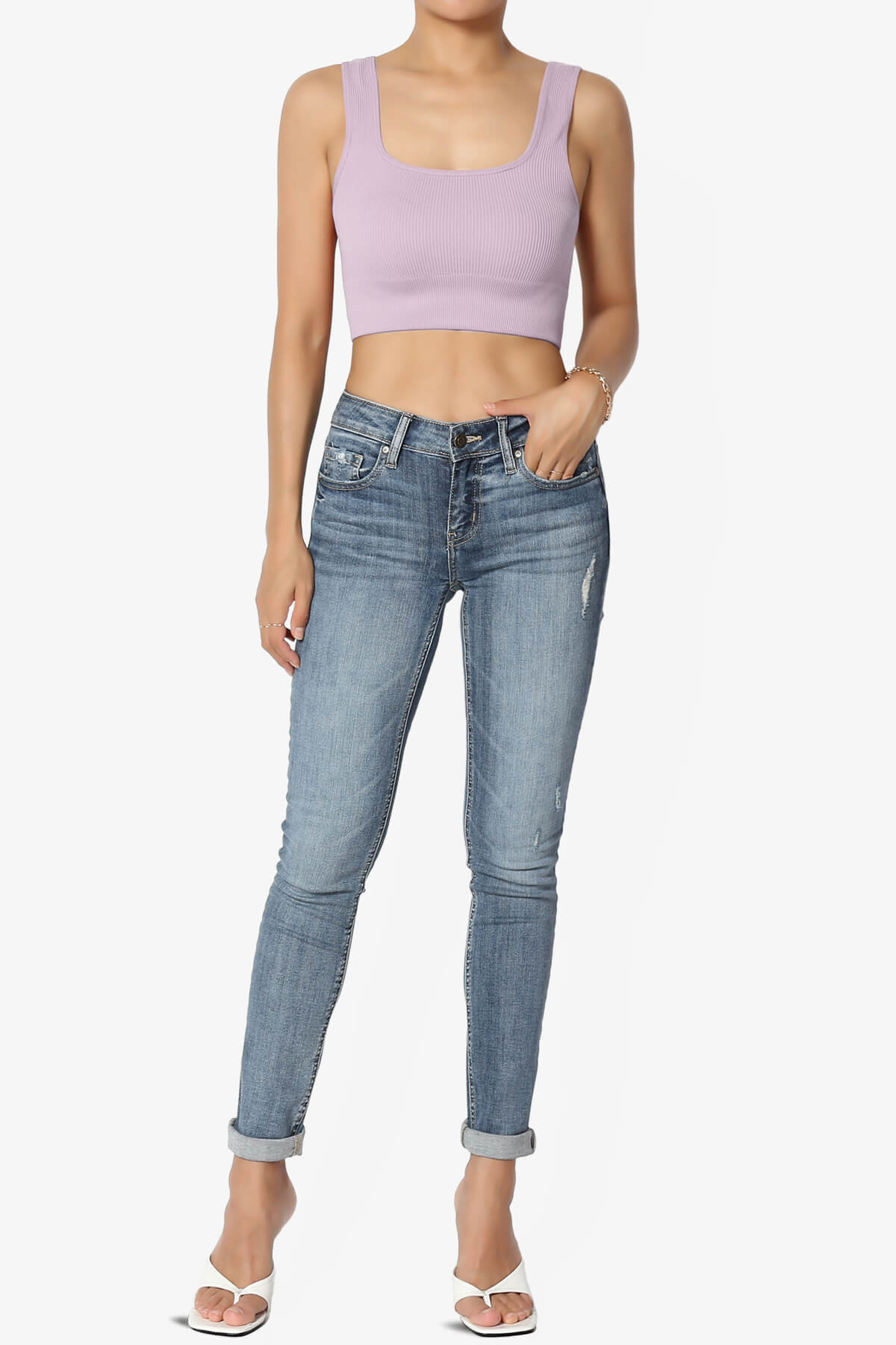 Hilde Ripped Seamless Square Neck Crop Tank Top DUSTY LAVENDER_6