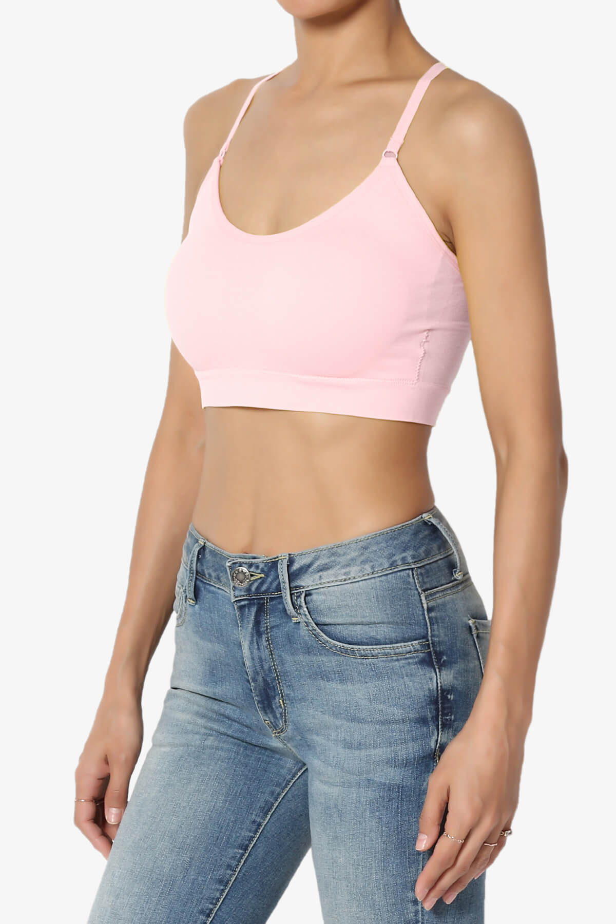 Load image into Gallery viewer, Dassie Padded Cross Back Bra Top DUSTY PINK_3
