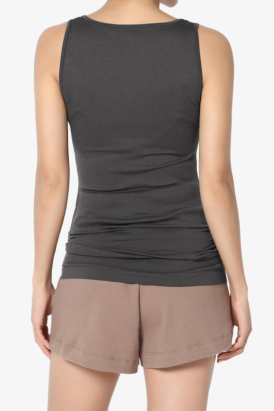 Load image into Gallery viewer, Nisha Scoop Neck Seamless Tank Top ASH GREY_2

