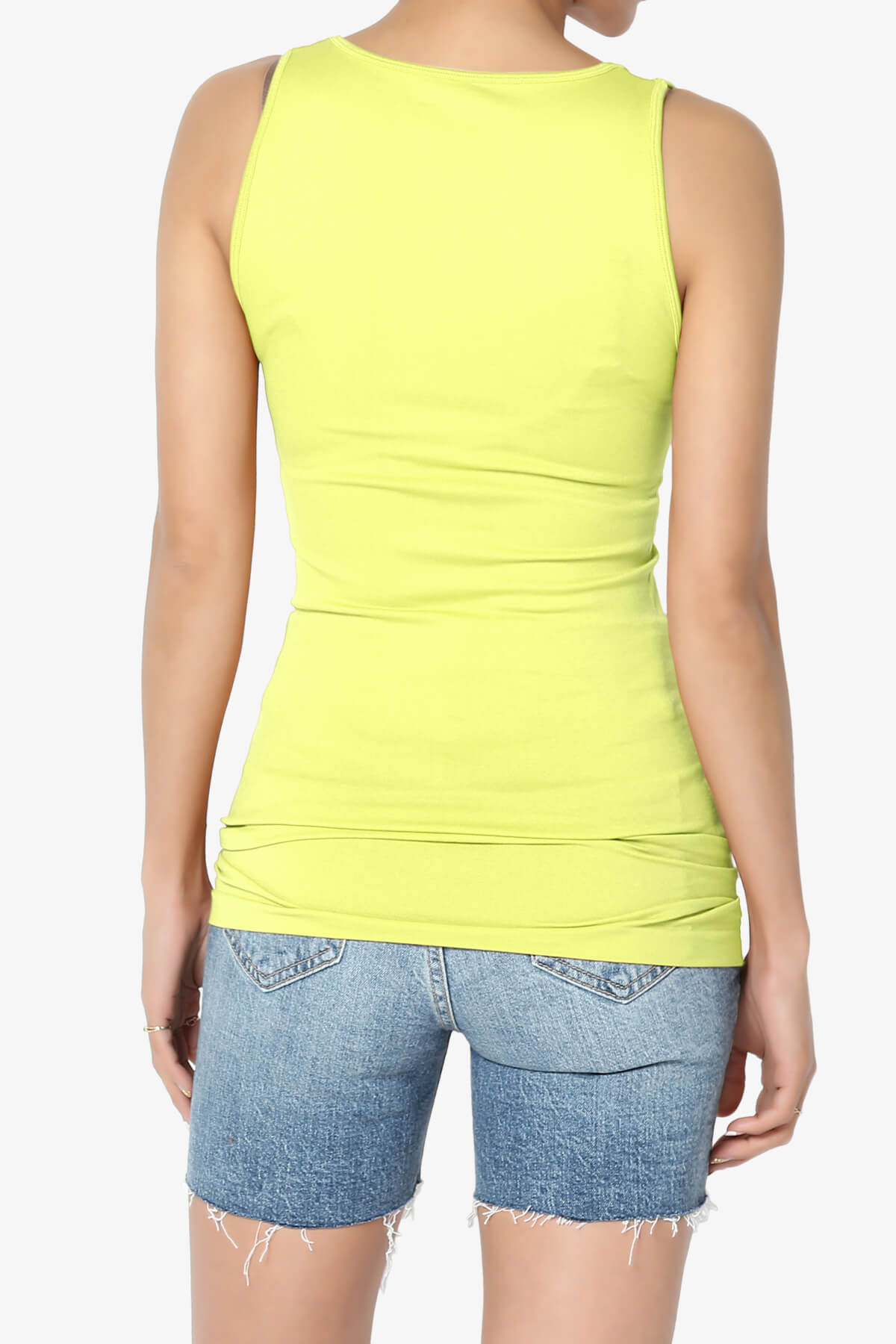 Load image into Gallery viewer, Nisha Scoop Neck Seamless Tank Top BRIGHT YELLOW_2
