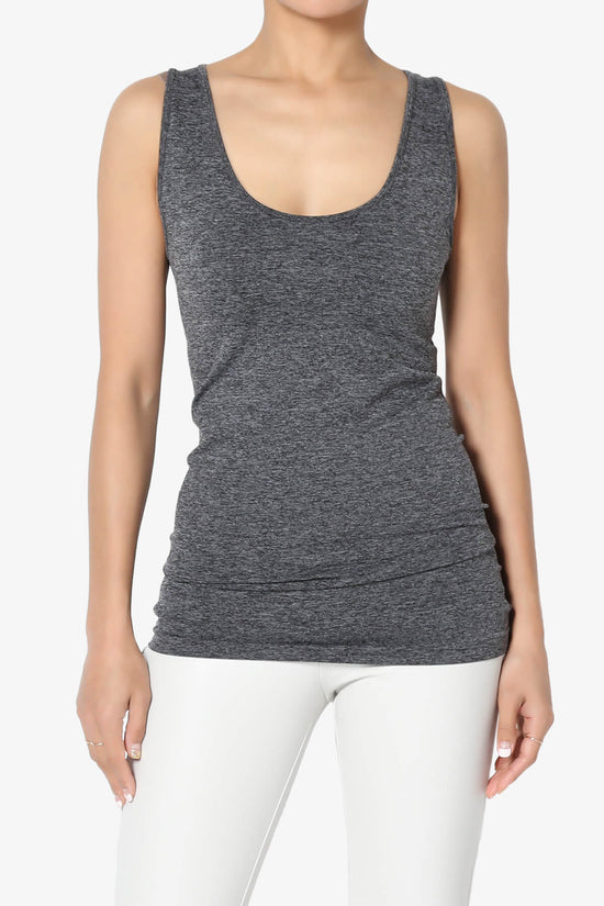 Nisha Scoop Neck Seamless Tank Top CHARCOAL_1