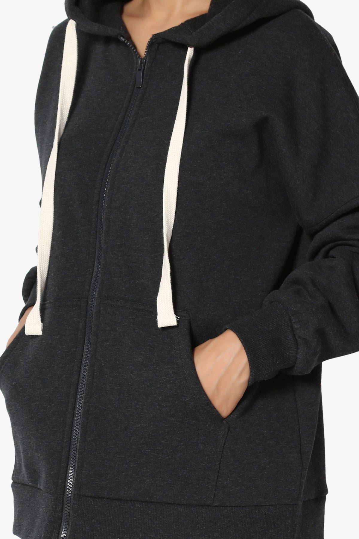 Load image into Gallery viewer, Accie Fleece Zip Hooded Jacket CHARCOAL_5
