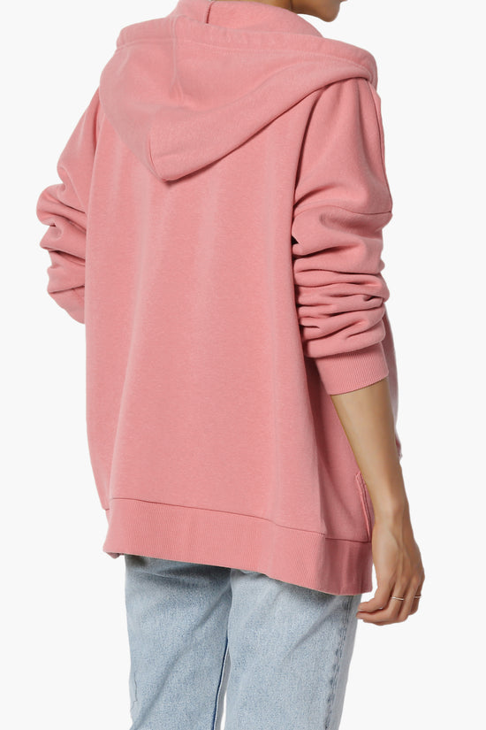 Load image into Gallery viewer, Accie Fleece Zip Hooded Jacket DUSTY ROSE_4
