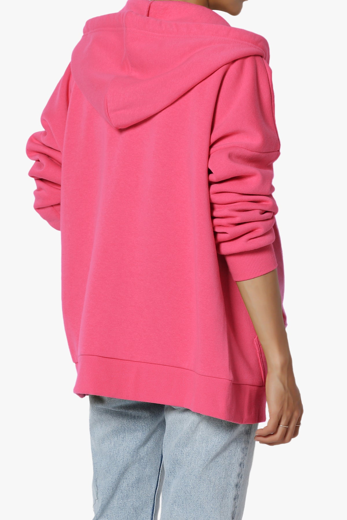 Accie Fleece Zip Hooded Jacket FUCHSIA_4