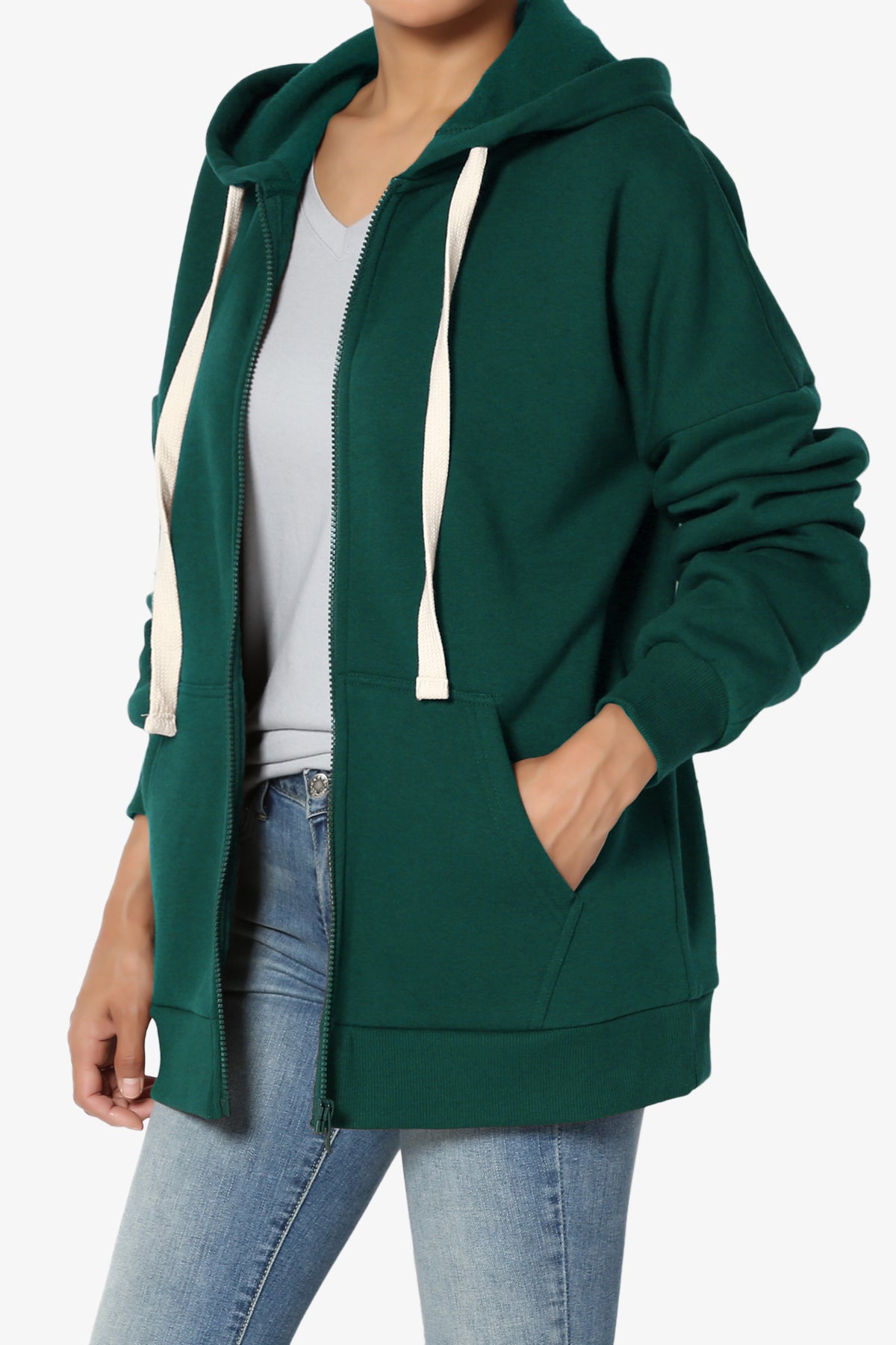 Accie Fleece Zip Hooded Jacket HUNTER GREEN_3