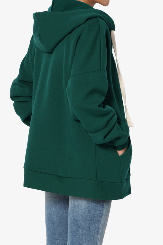 Load image into Gallery viewer, Accie Fleece Zip Hooded Jacket HUNTER GREEN_4
