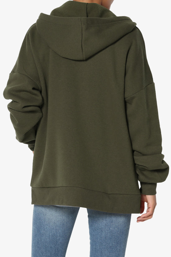 Load image into Gallery viewer, Accie Fleece Zip Hooded Jacket OLIVE_2
