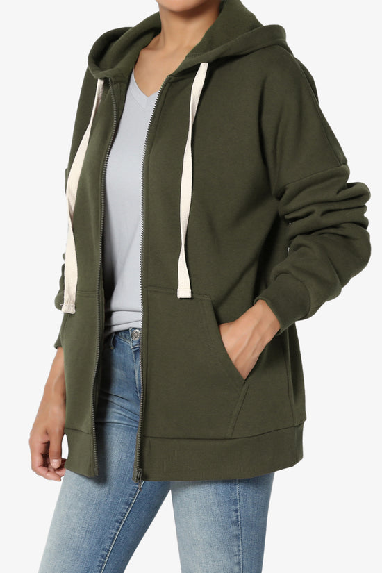 Load image into Gallery viewer, Accie Fleece Zip Hooded Jacket OLIVE_3
