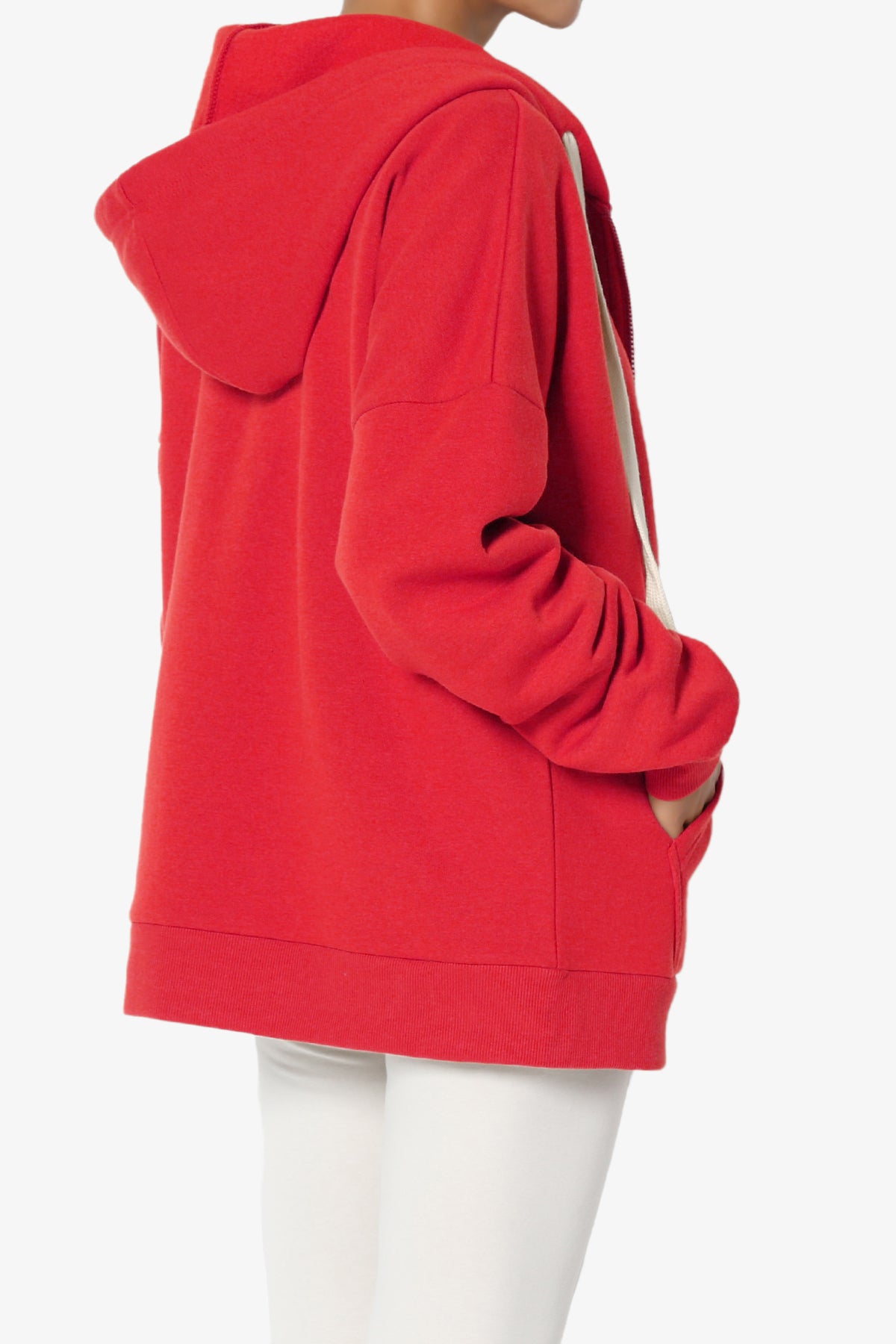 Accie Fleece Zip Hooded Jacket RED_4