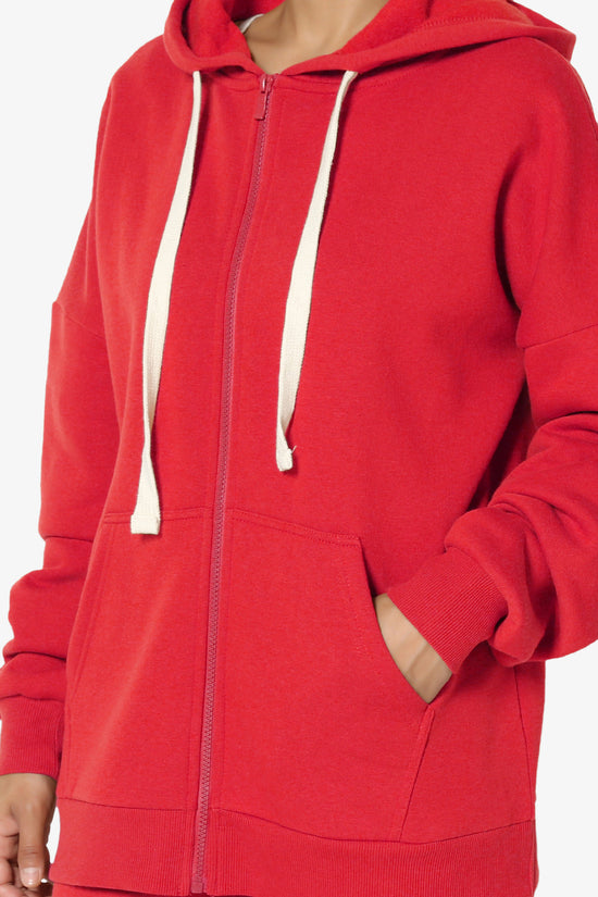 Load image into Gallery viewer, Accie Fleece Zip Hooded Jacket RED_5
