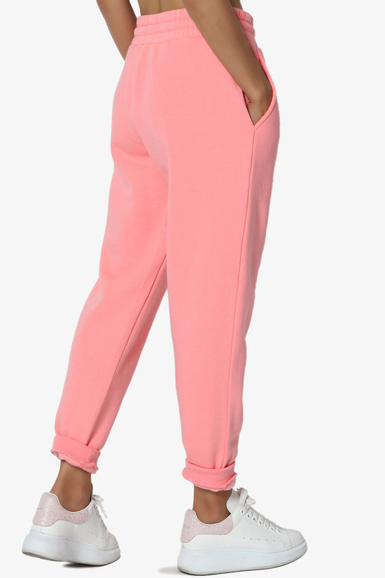 UEU Women's Cozy Yoga Joggers Pants Loose Workout Sweatpants Comfy Lounge  Pants with Pockets (Pink, XXX-Large)
