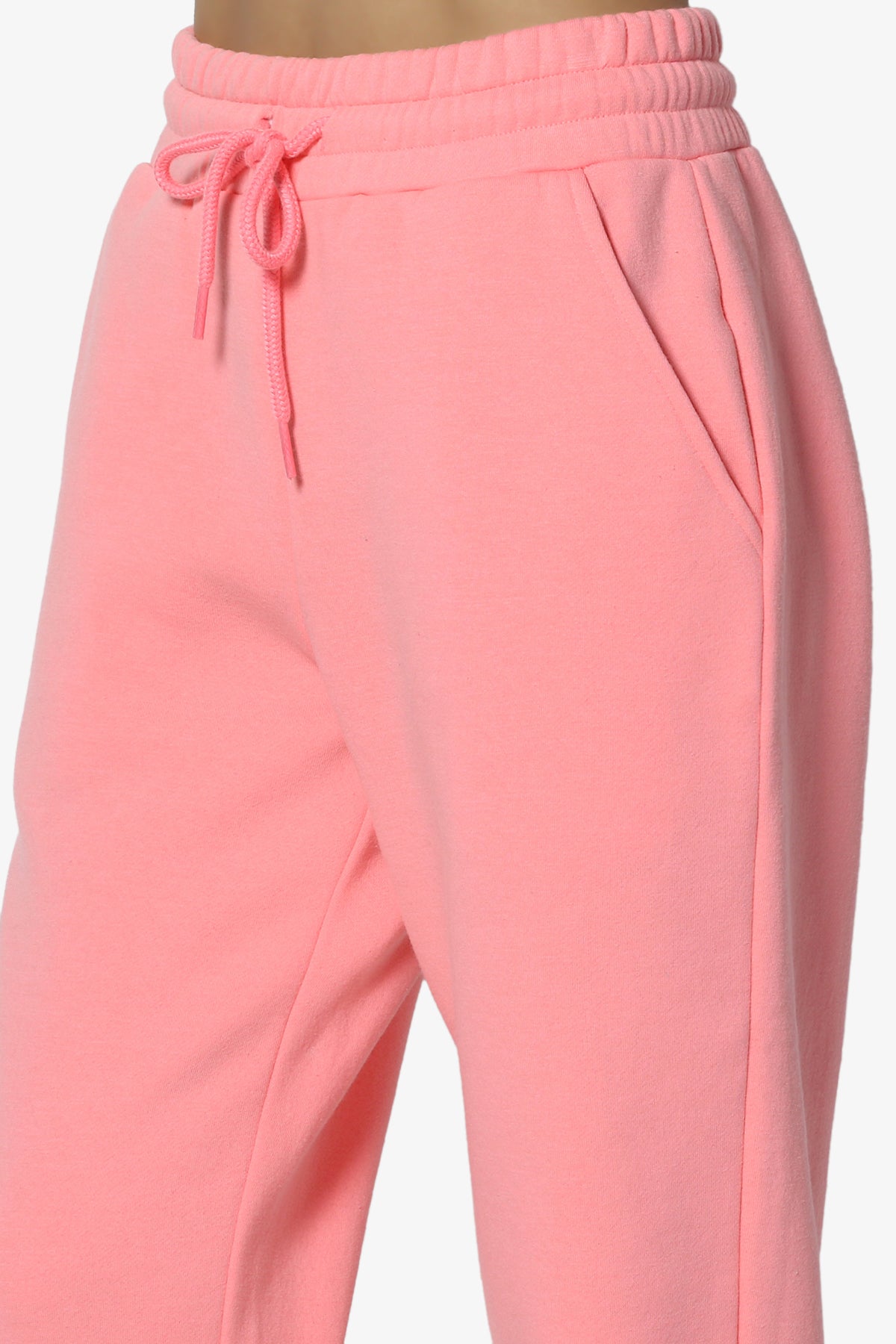 safuny Women's Sweatpants Jogger Pants Girls Teen Relaxed Casual Comfy  Workout Elastic Waist Drawstring Trendy Trousers Solid Color Button Hot  Pink M